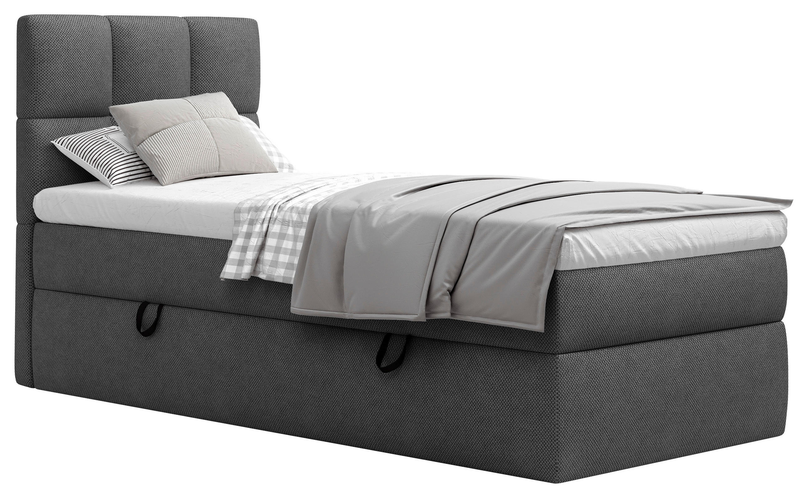 BOXBETT 90/200 cm  in Anthrazit  - Anthrazit/Schwarz, MODERN, Holz/Holzwerkstoff (90/200cm) - MID.YOU