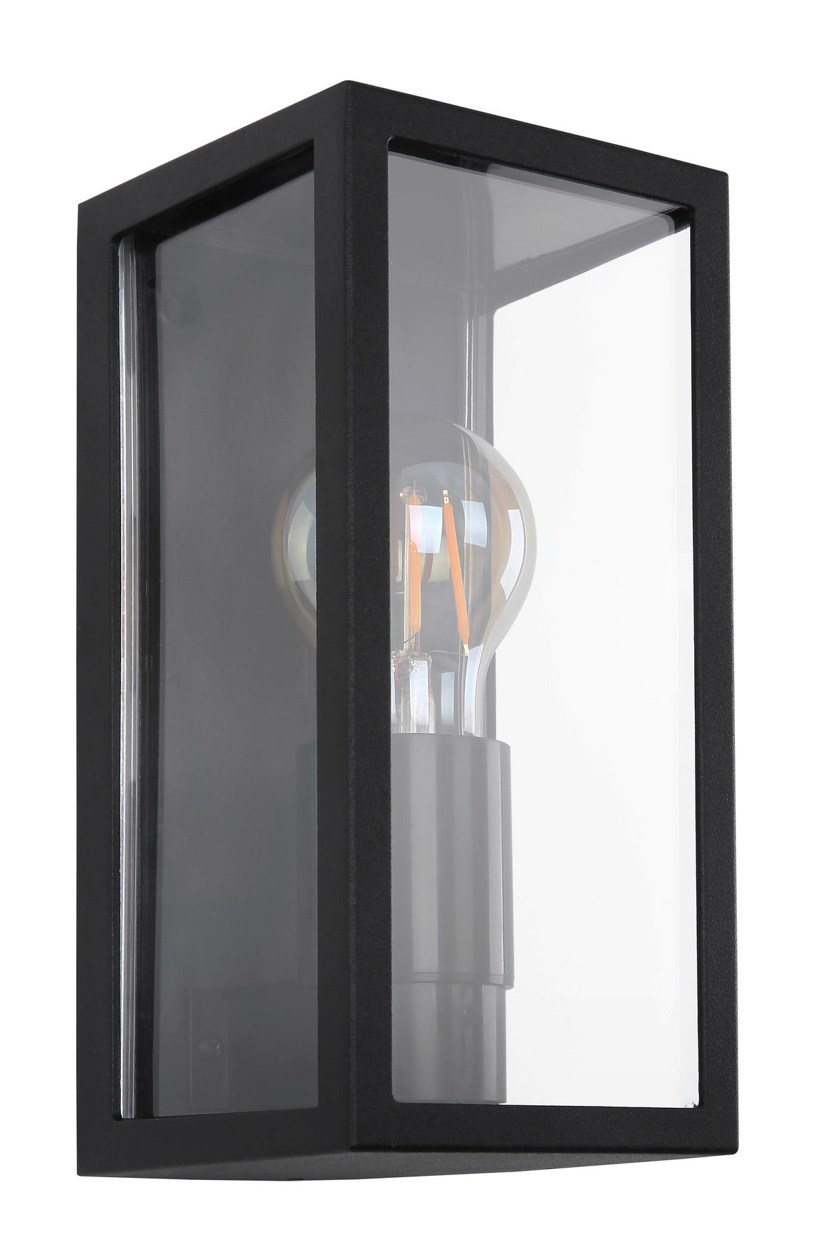 AUSSENWANDLEUCHTE - Klar/Schwarz, Basics, Kunststoff/Metall (11/11/22,8cm) - Globo