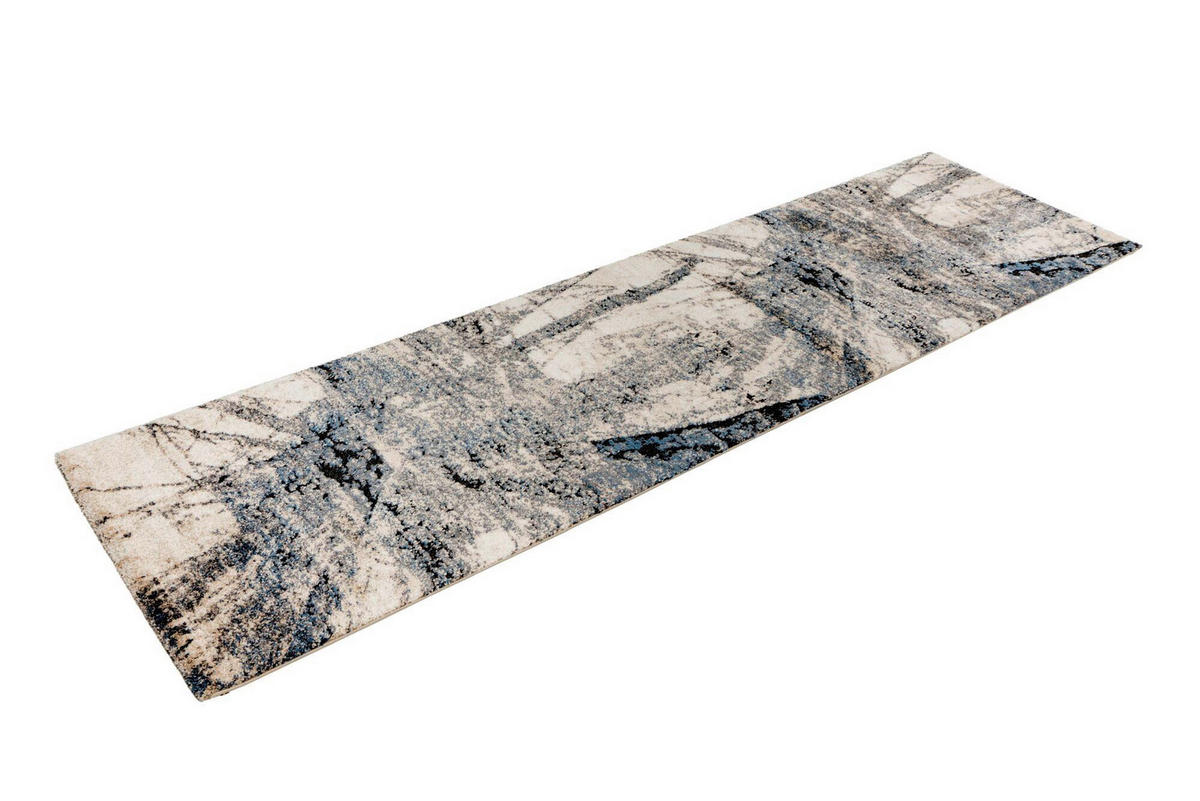 FLACHWEBETEPPICH 80/300 cm Blau rechteckig  - Blau, Basics, Textil (80/300cm) - Kayoom