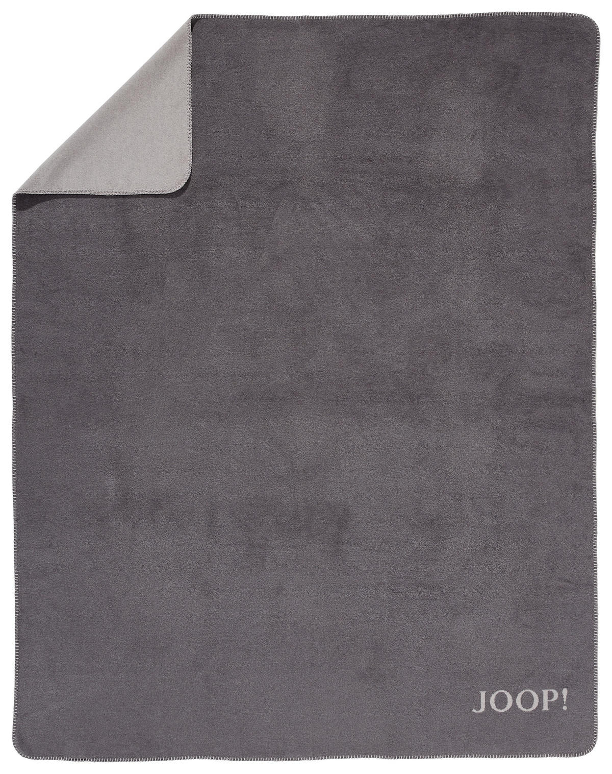 WOHNDECKE Uni Doubleface 150/200 cm  - Hellgrau/Graphitfarben, Basics, Textil (150/200cm) - Joop!
