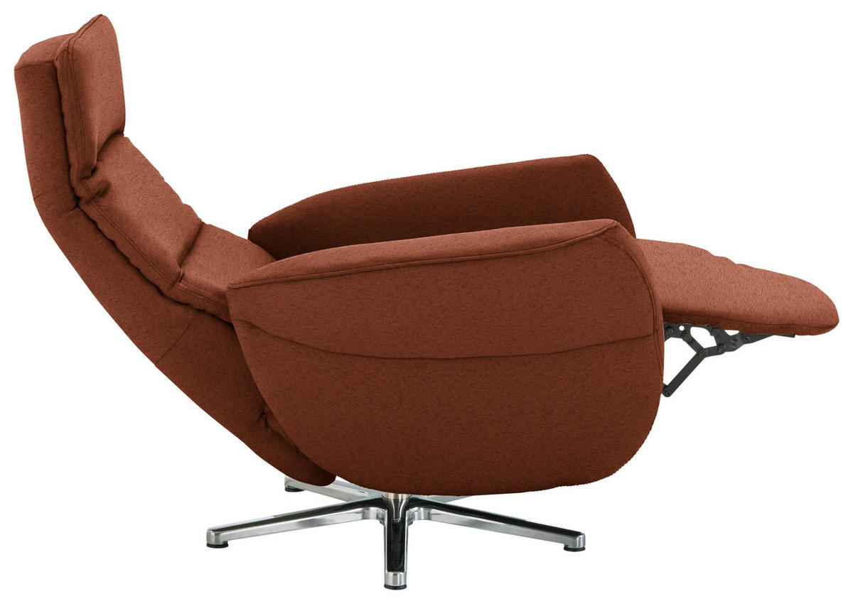 RELAXSESSEL Textil Kupferfarben  - Chromfarben/Kupferfarben, Design, Textil/Metall (78/113/83cm) - Beldomo Speed