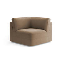 ECKELEMENT FABIO E Mikrofaser  - Schwarz/Braun, MODERN, Kunststoff/Textil (105/87/105cm) - Sit & More