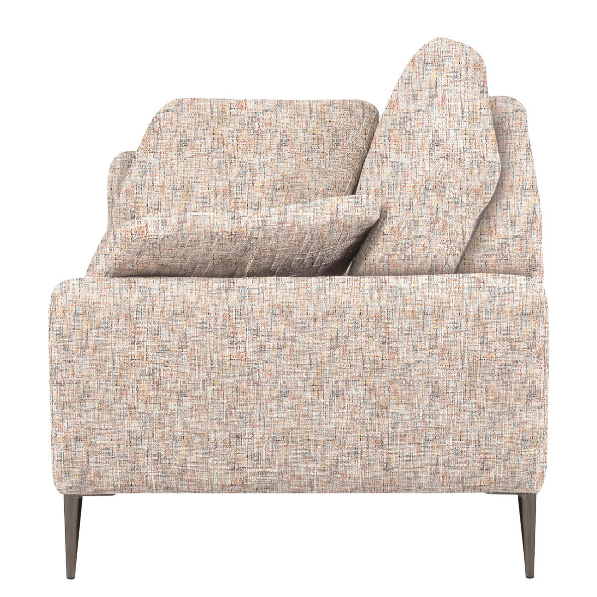 2-SITZER-SOFA Webstoff Blau, Gelb, Rot, Weiss  - Blau/Weiss, Design, Textil/Metall (157/85/92cm) - Livetastic