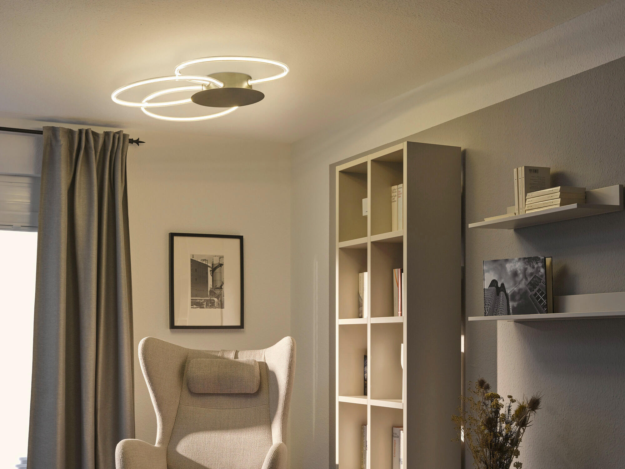 LED-DECKENLEUCHTE 7.5/91.3 cm - Dunkelgrau, Design, Kunststoff (7.5/91.3cm) - Osram