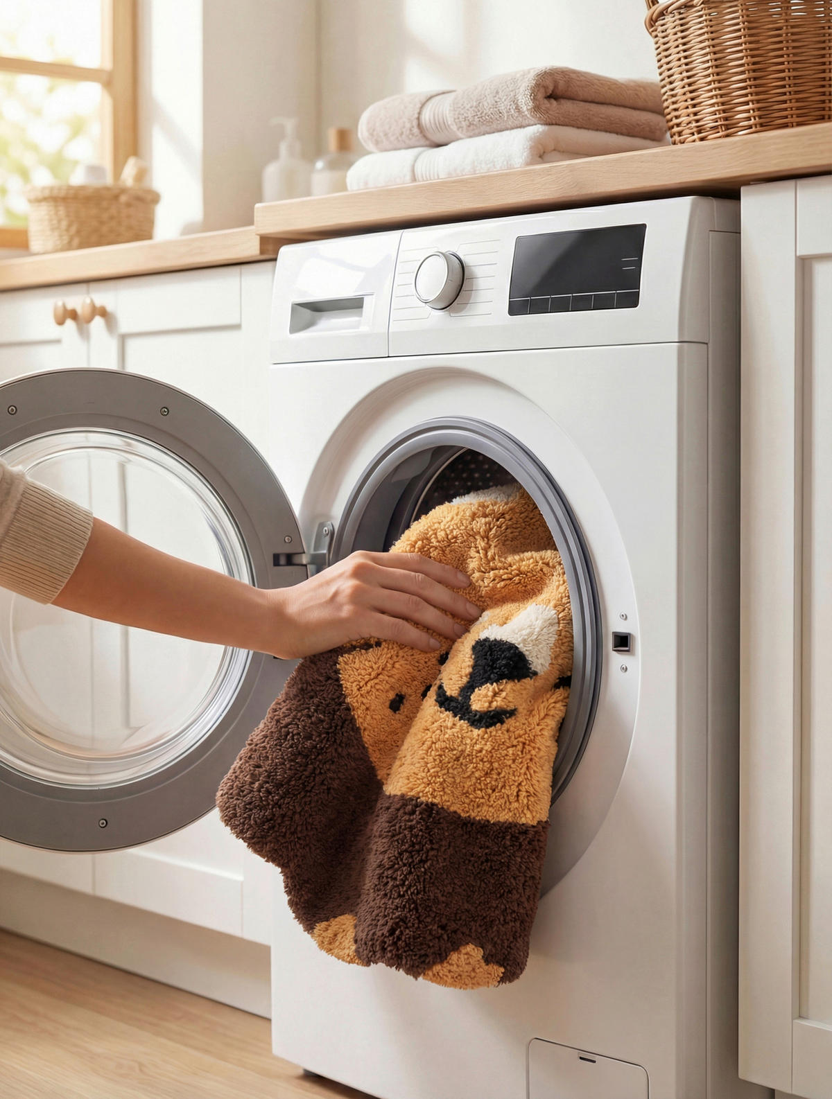 KINDERTEPPICH 112/120 cm Snuggle Lea Tier  - Dunkelgelb/Braun, Basics, Kunststoff/Textil (112/120cm) - Hanse Home