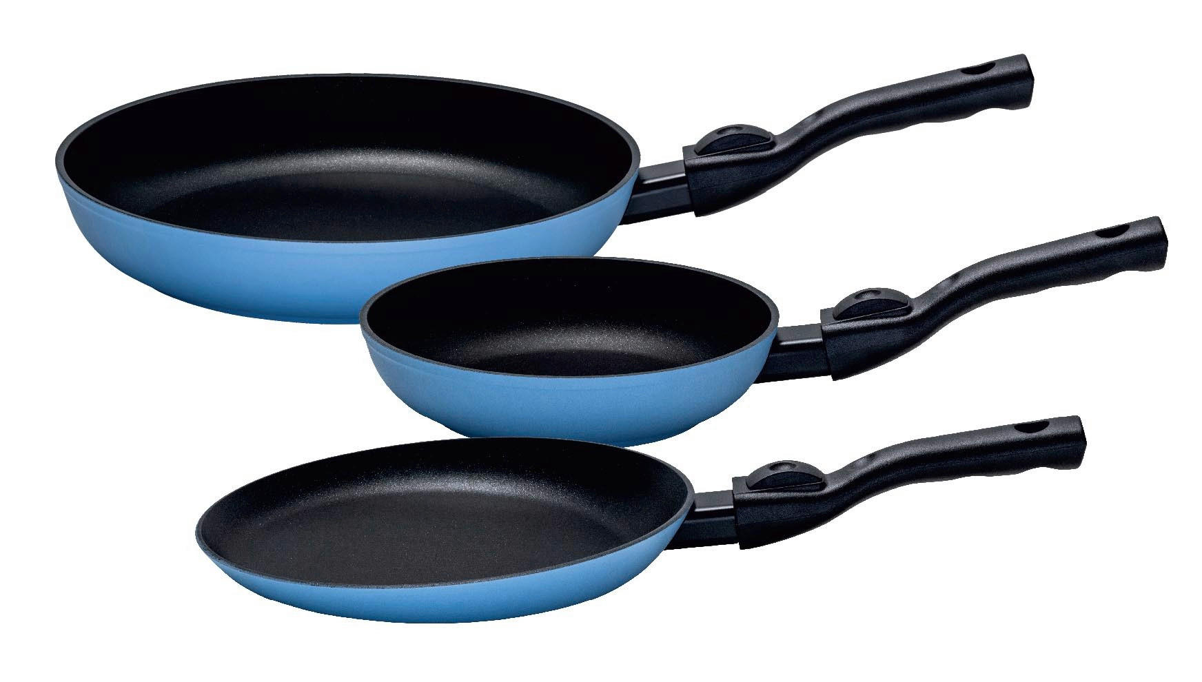 PFANNENSET Kelomat Blue Click Aluminium 3-teilig  - Blau, Basics, Metall - Kelomat