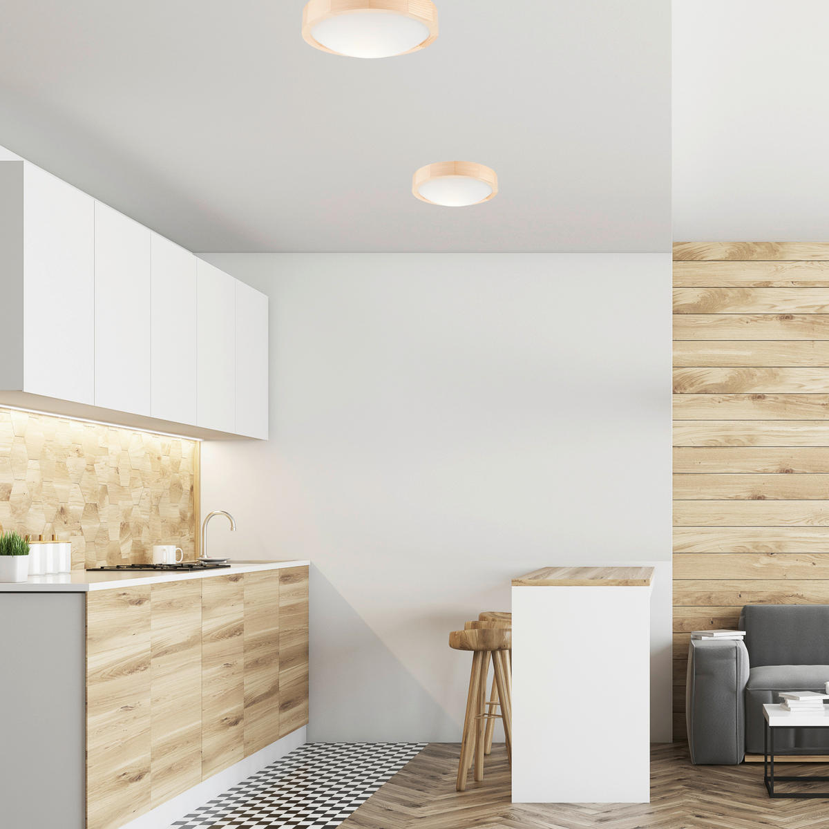 DECKENLEUCHTE  27/8 cm    - Kieferfarben, Natur, Holz (27/8cm)