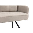 SITZBANK 180/93/67 cm Cord Beige Metall  - Beige/Schwarz, Design, Textil/Metall (180/93/67cm) - Novel