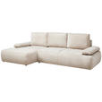 ECKSOFA  in Webstoff Naturfarben  - Schwarz/Naturfarben, KONVENTIONELL, Kunststoff/Textil (162/282cm) - Carryhome