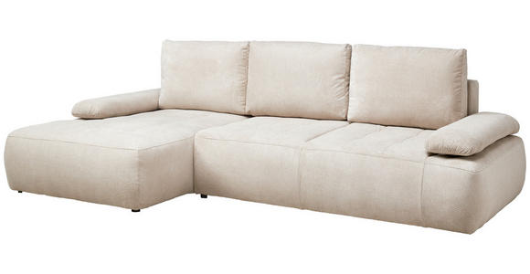 ECKSOFA  in Webstoff Naturfarben  - Schwarz/Naturfarben, KONVENTIONELL, Kunststoff/Textil (162/282cm) - Carryhome