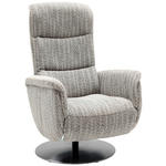 RELAXSESSEL in Textil Graubraun  - Edelstahlfarben/Graubraun, Design, Textil/Metall (71/112/83cm) - Dieter Knoll