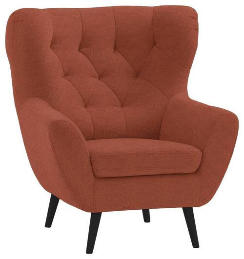 SESSEL in Mikrofaser Rostfarben  - Rostfarben/Anthrazit, Design, Holz/Textil (87/101/95cm) - Stylife