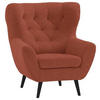 SESSEL in Mikrofaser Rostfarben  - Rostfarben/Anthrazit, Design, Holz/Textil (87/101/95cm) - Stylife