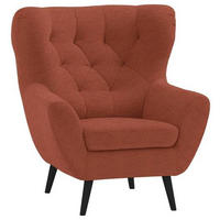 SESSEL in Mikrofaser Rostfarben  - Rostfarben/Anthrazit, Design, Holz/Textil (87/101/95cm) - Stylife