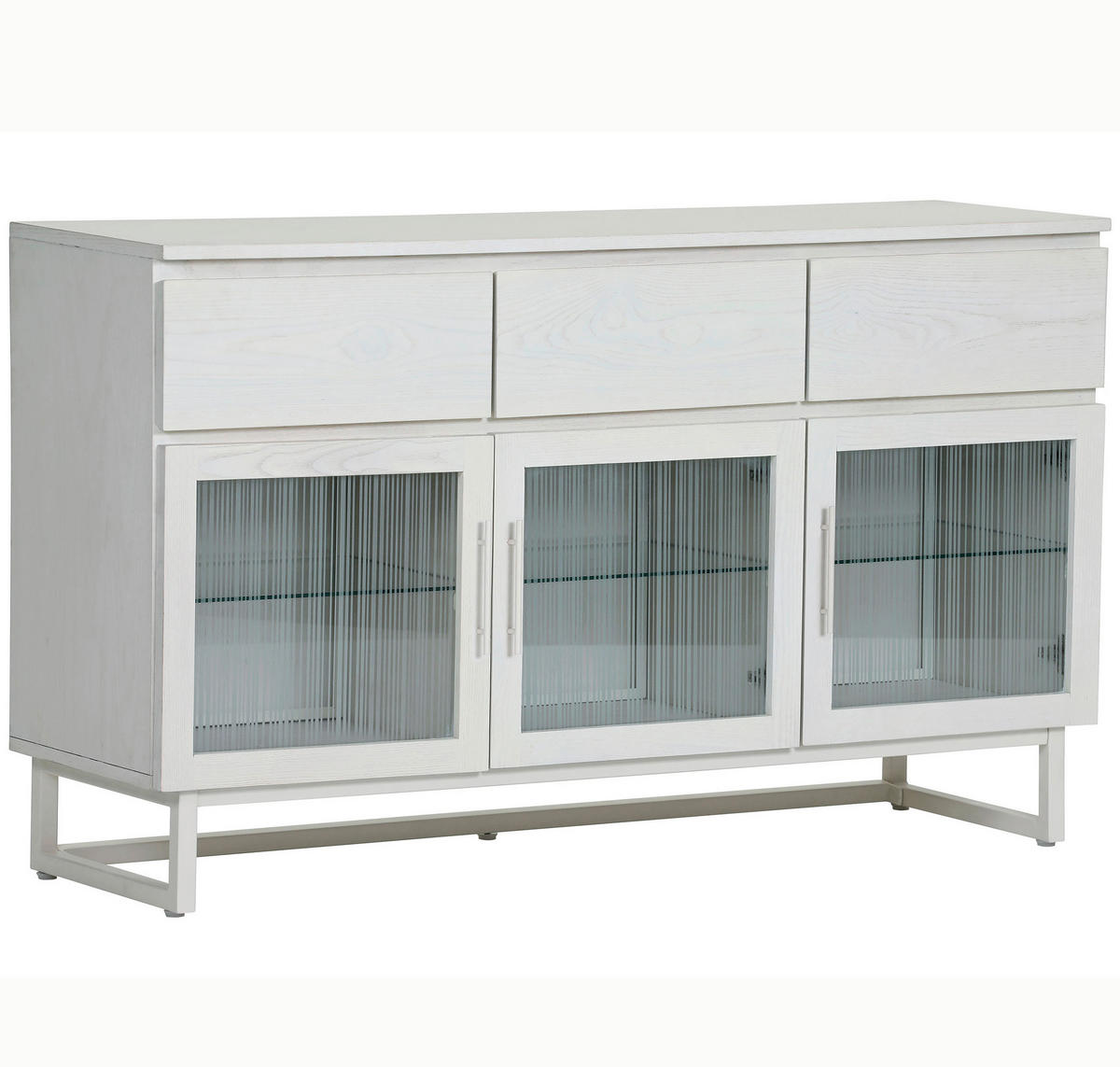 SIDEBOARD 135/80/43 cm  - Schwarz/Weiß, MODERN, Glas/Holz (135/80/43cm) - Lomoco