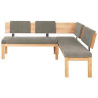 ECKBANK 200/160 cm  in Buchefarben, Greige  - Greige/Buchefarben, Natur, Holz/Textil (200/160cm) - Cantus