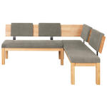 ECKBANK 200/160 cm  in Buchefarben, Greige  - Greige/Buchefarben, Natur, Holz/Textil (200/160cm) - Cantus