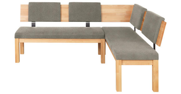 ECKBANK 200/160 cm  in Buchefarben, Greige  - Greige/Buchefarben, Natur, Holz/Textil (200/160cm) - Cantus