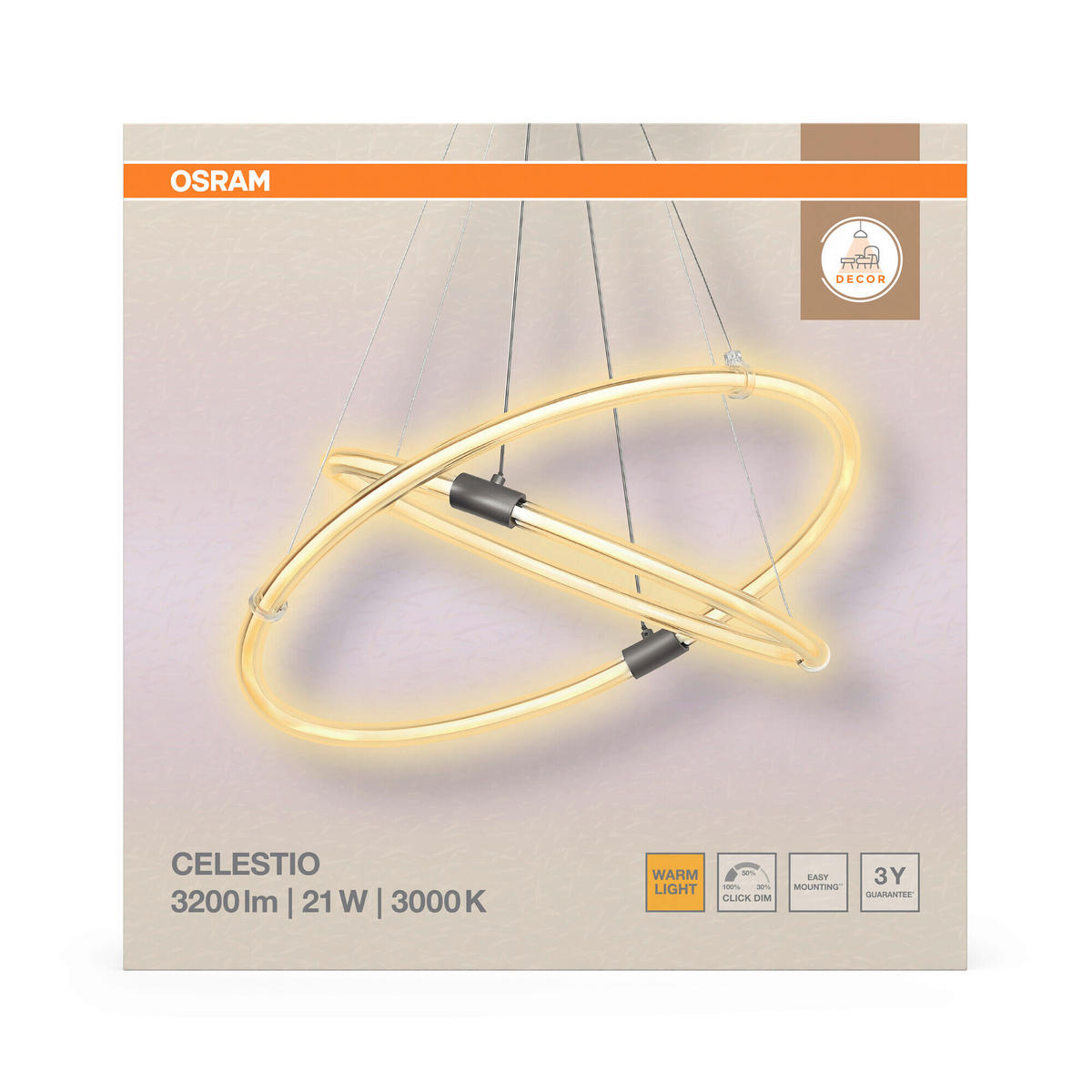LED-HÄNGELEUCHTE 49.8/45.6/80 cm  - Dunkelgrau, Design, Kunststoff (49.8/45.6/80cm) - Osram