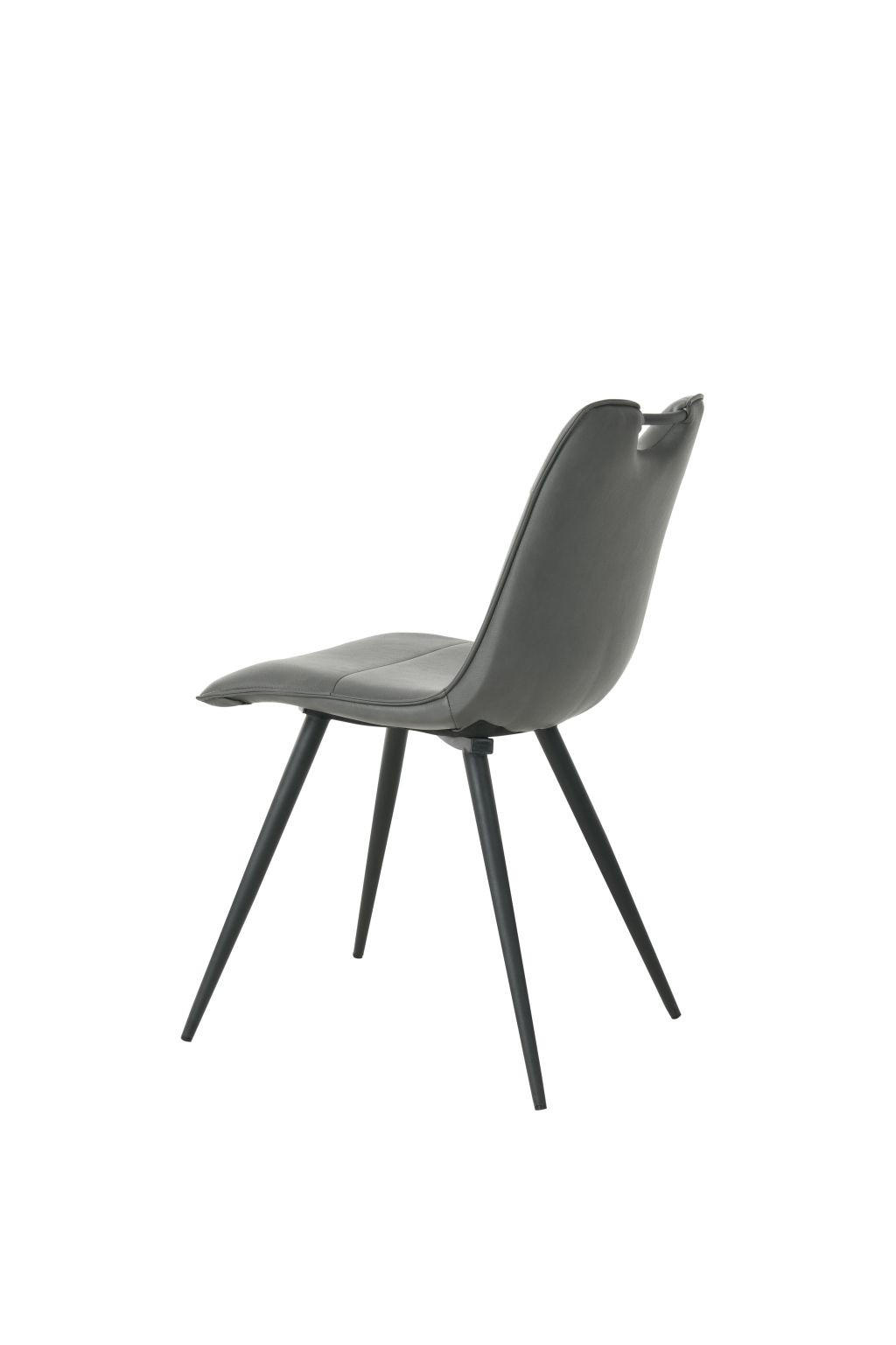 STOLICA  tamno siva  drvo, metal, tekstil      - tamno siva/crna, drvo/metal (46/88/53cm)