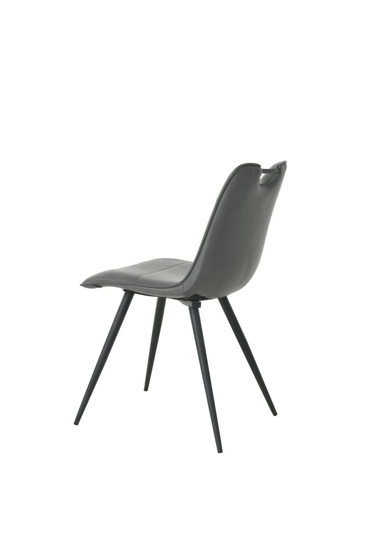 STOLICA  tamno siva  drvo, metal, tekstil      - tamno siva/crna, drvo/metal (46/88/53cm)