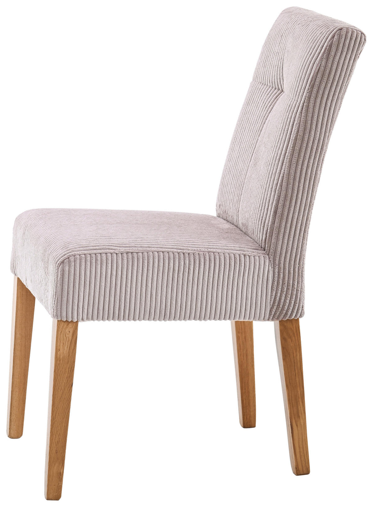 STUHL Cord Eichefarben, Altrosa Eiche massiv  - Eichefarben/Altrosa, KONVENTIONELL, Holz/Textil (47,5/91,5/63cm) - home24
