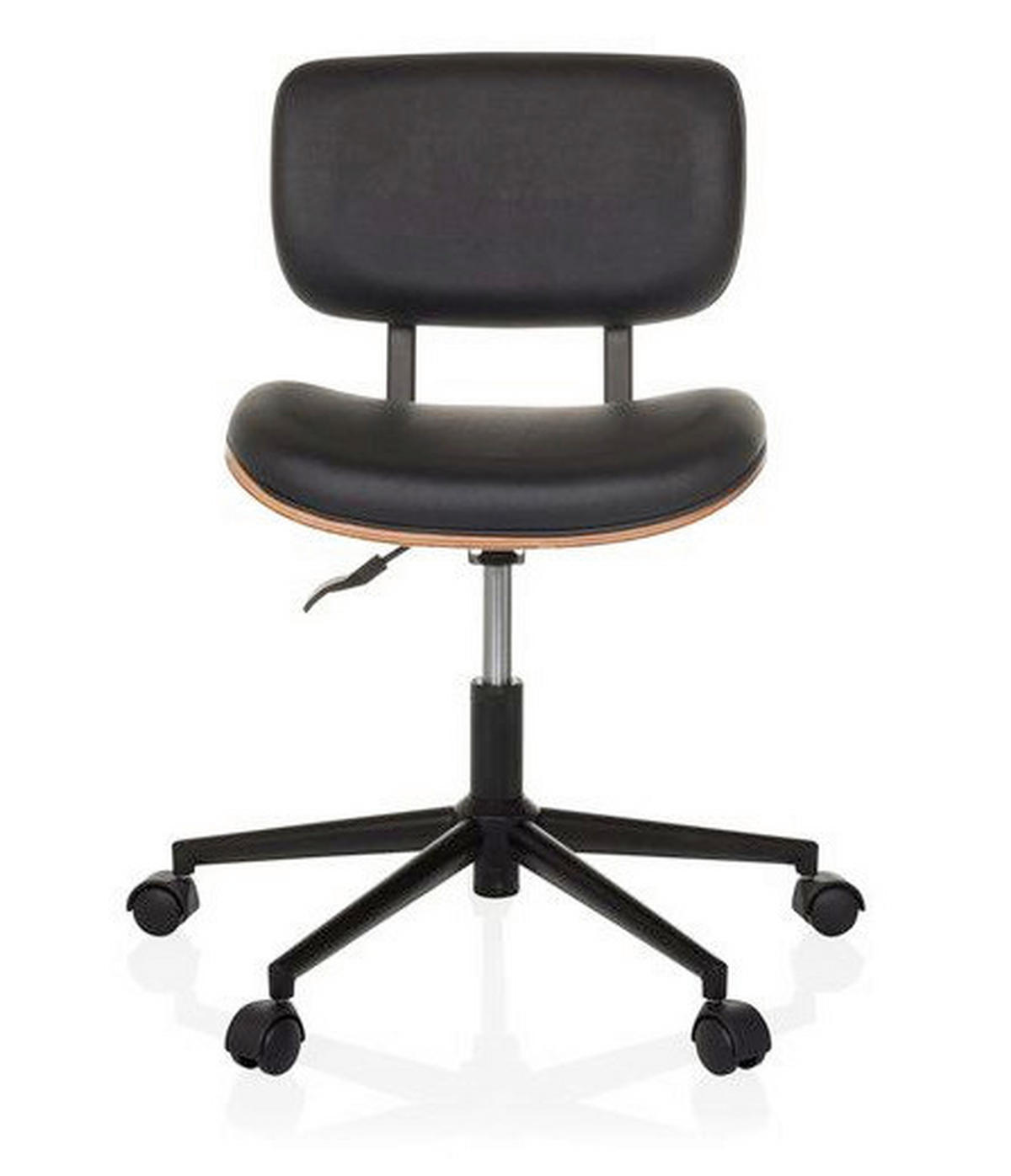 DREHSTUHL Schwarz  - Schwarz, MODERN, Leder/Kunststoff (59/73-83/59cm) - MID.YOU