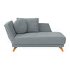 RÉCAMIERE in Flachgewebe Hellblau  - Eichefarben/Hellblau, Modern, Holz/Textil (205/74/94cm) - Bali