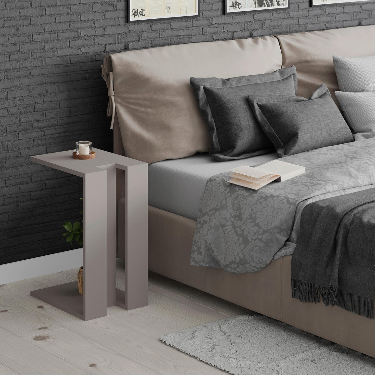 BEISTELLTISCH 30/40/57 cm Beige rechteckig  - Beige, Design, Holzwerkstoff (30/40/57cm) - Livetastic