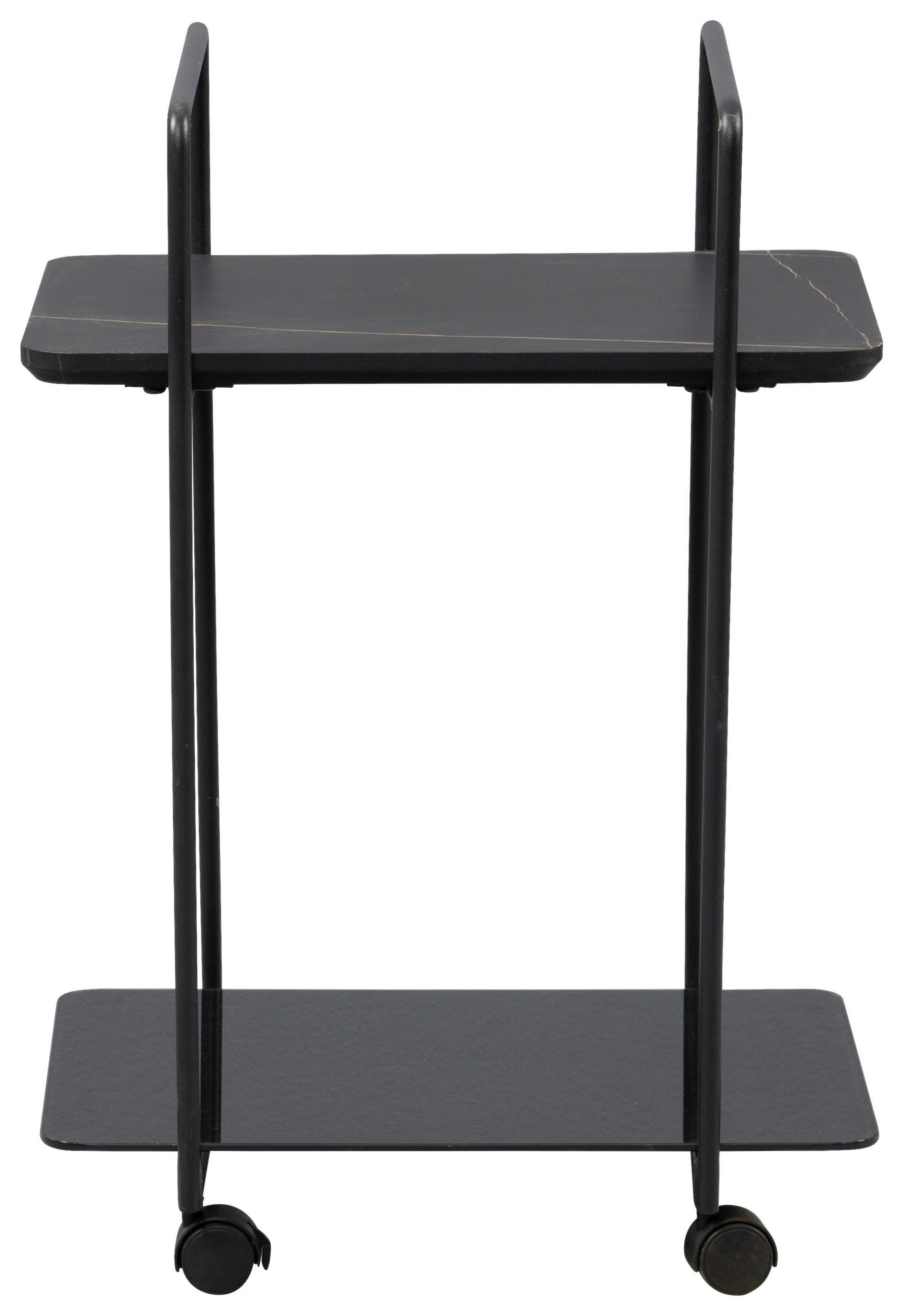 SERVIERWAGEN in Schwarz  - Schwarz, Basics, Glas/Holzwerkstoff (45/35/65cm)