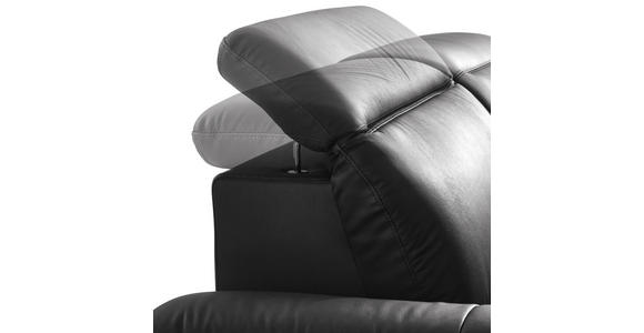 ZWEISITZER-SOFA in Leder, Metall, Textil Chromfarben, Dunkelgrau - Chromfarben/Dunkelgrau, Design, Leder/Textil (200/80/104cm) - Xora