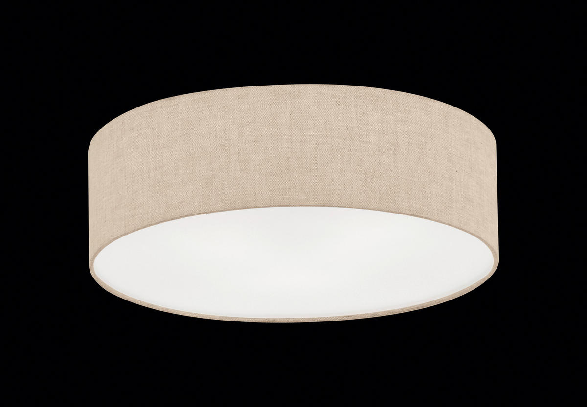 DECKENLEUCHTE  60/15 cm    - Sandfarben, Design, Textil (60/15cm) - Fischer & Honsel
