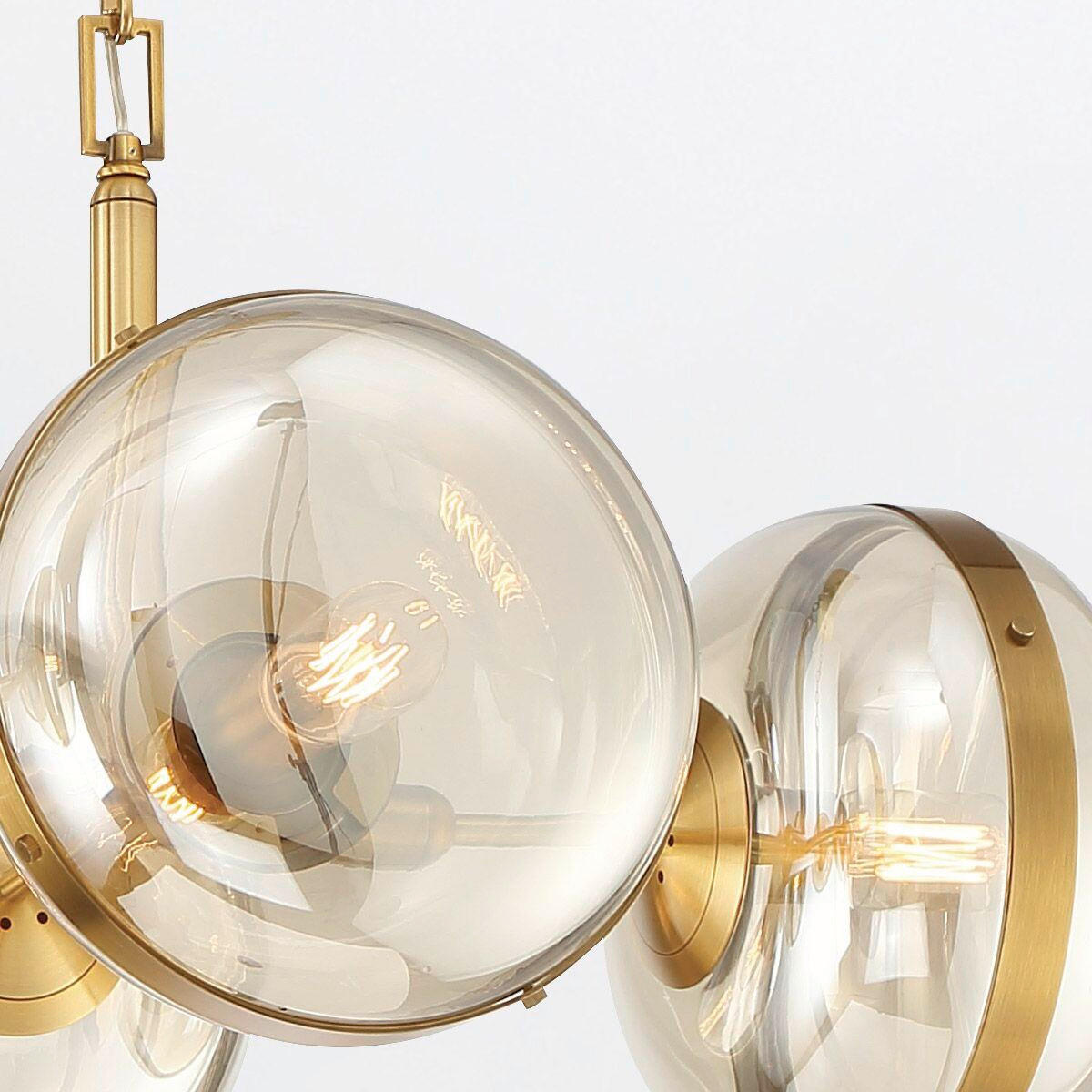 PENDELLEUCHTE    - Messingfarben, Konventionell, Glas/Metall (44/110,5/53,3cm) - Elstead Lighting