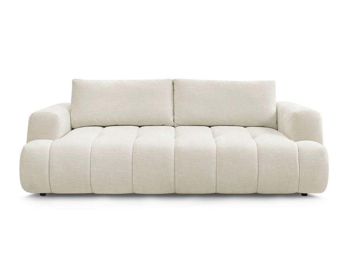 SCHLAFSOFA FUJI Leinenoptik Beige  inkl.  - Beige/Schwarz, MODERN, Kunststoff/Textil (251/113/88cm)