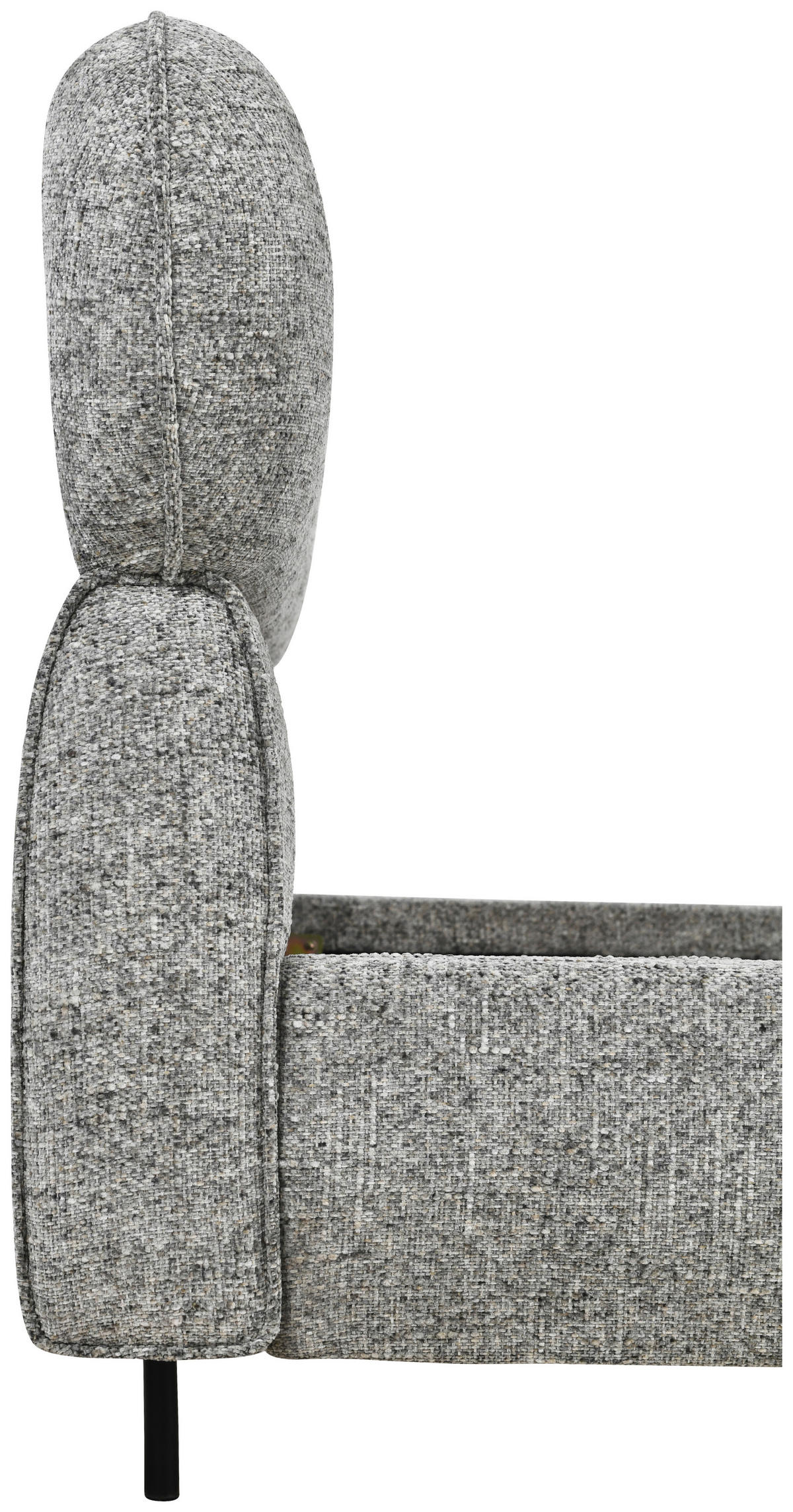 POLSTERBETT 180/200 cm,  in Eichefarben, gepolstertes Kopfteil, Lattenrost,  - Eichefarben/Schwarz, Design, Holz/Textil (180/200cm) - Boxxx