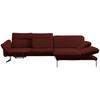 ECKSOFA Dunkelrot Echtleder  - Anthrazit/Dunkelrot, Design, Leder/Metall (299/203cm) - Himolla