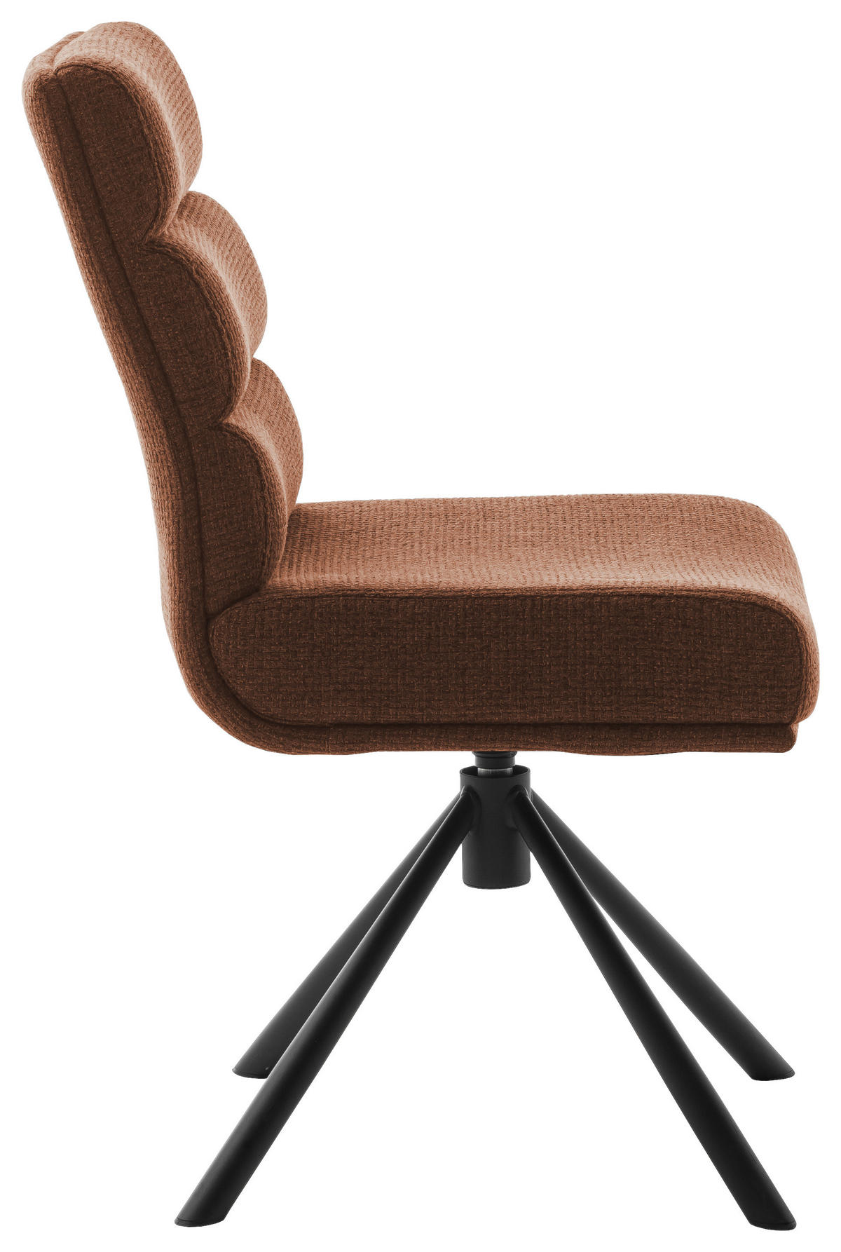 STUHL  in Stahl Webstoff Metall, Textil  - Rostfarben/Schwarz, Design, Textil/Metall (47/90/64cm) - Dieter Knoll