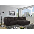 ECKSOFA in Lederlook Graphitfarben  - Schwarz/Graphitfarben, KONVENTIONELL, Kunststoff/Textil (278/175cm) - Carryhome