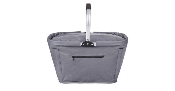 EINKAUFSKORB 50/27/27 cm - Alufarben/Grau, Basics, Kunststoff/Textil (50/27/27cm) - Boxxx