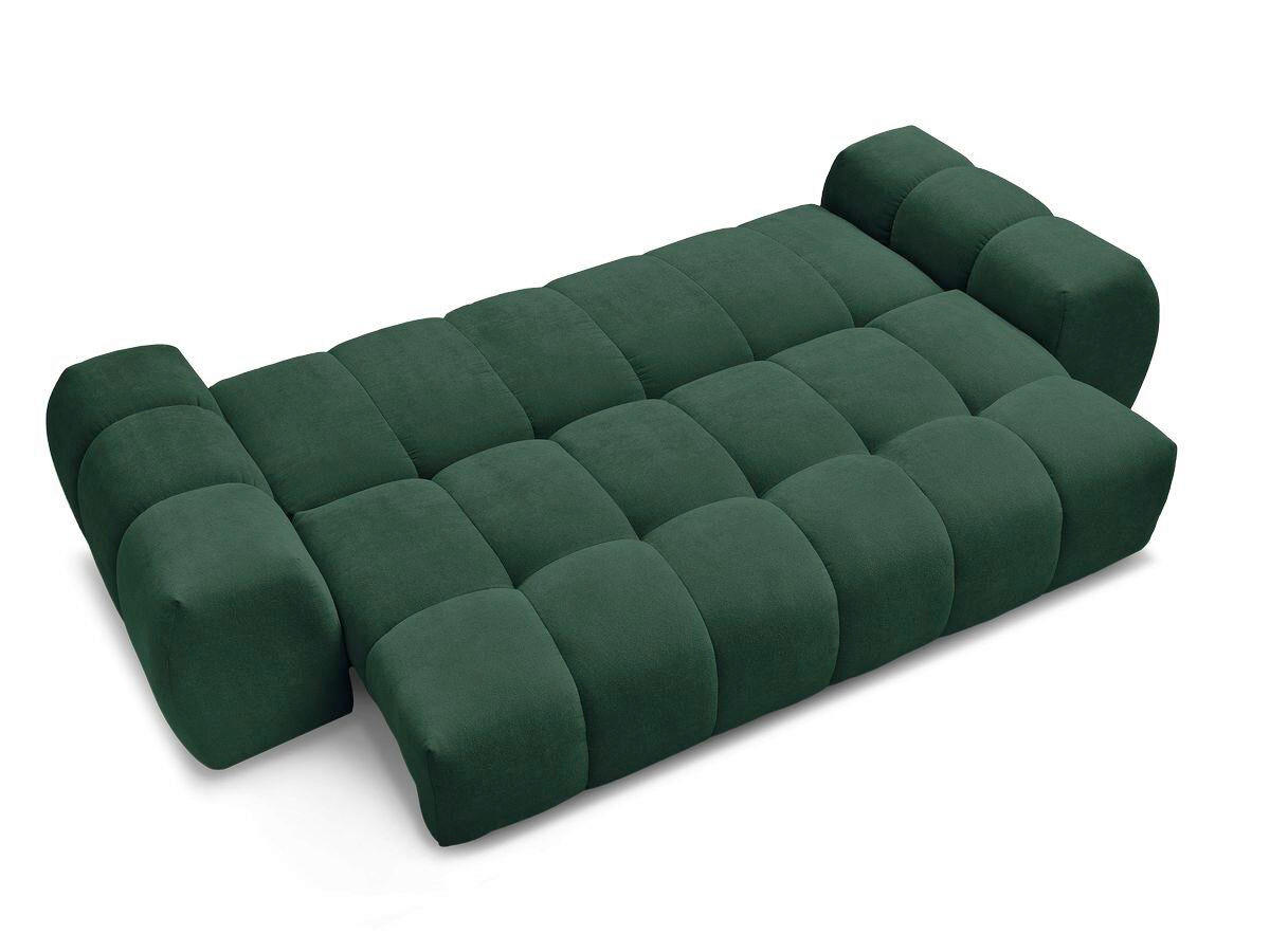 SCHLAFSOFA EVEREST  mit Rücken echt, Armteil links, Armteil rechts Struktur Grün  - Schwarz/Grün, MODERN, Kunststoff/Textil (278/115/90cm)