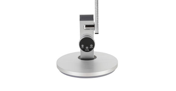 LED-SCHREIBTISCHLEUCHTE 19/65/45,2 cm - Silberfarben/Schwarz, Basics, Kunststoff/Metall (19/65/45,2cm) - Novel