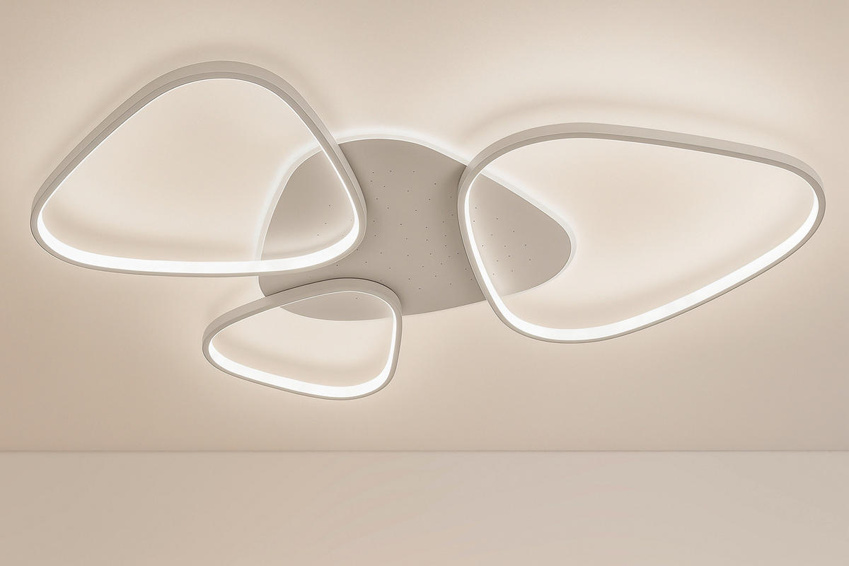 LED-DECKENLEUCHTE Alvia 102,5/72,5/5 cm   - Sandfarben, Design, Kunststoff/Metall (102,5/72,5/5cm) - Novel