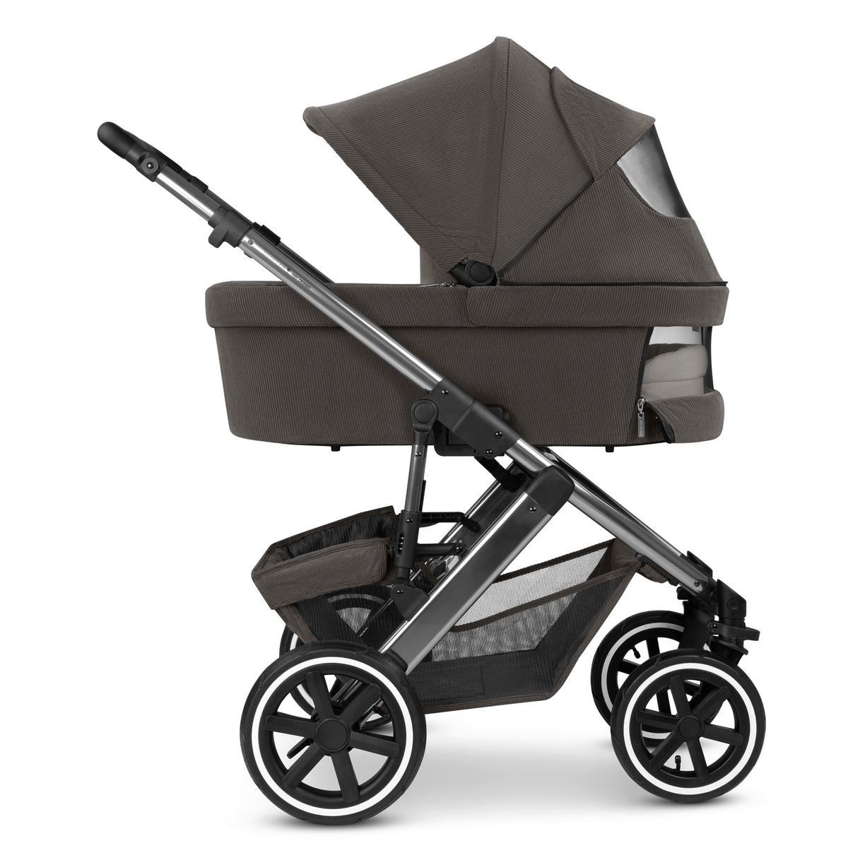 KINDERWAGENSET  Salsa 5 Air Herbst Set  Almond  - Anthrazit/Schwarz, Basics, Textil/Metall (63/118/95,5cm) - ABC Design
