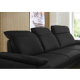 ECKSOFA in Echtleder Schwarz  - Schwarz, Design, Leder/Metall (332/193cm) - Dieter Knoll