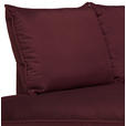 ECKSOFA Bordeaux Samt  - Bordeaux/Schwarz, Design, Textil/Metall (200/241cm) - Carryhome