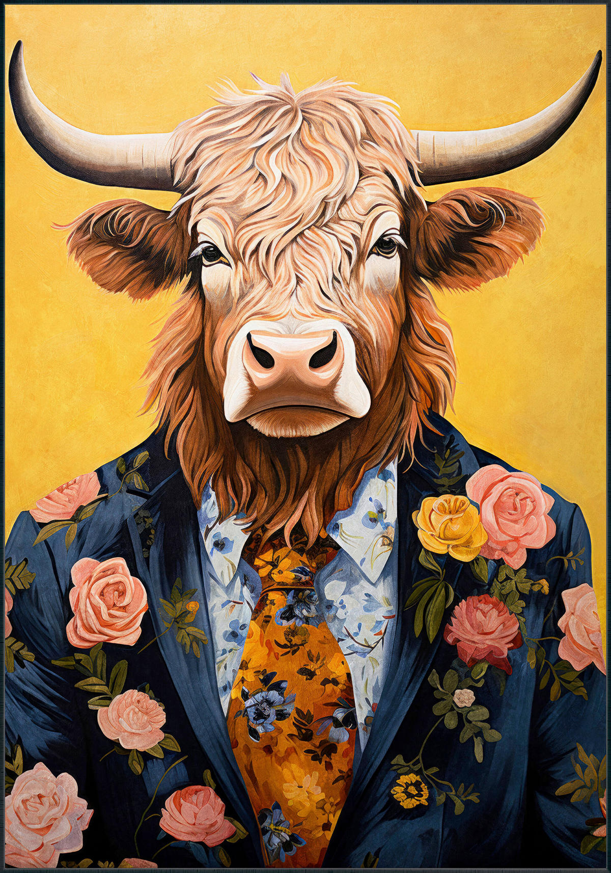 KUNSTDRUCK Tiere 70/100 cm  - Multicolor/Schwarz, Trend, Holz/Kunststoff (70/100cm) - Monee