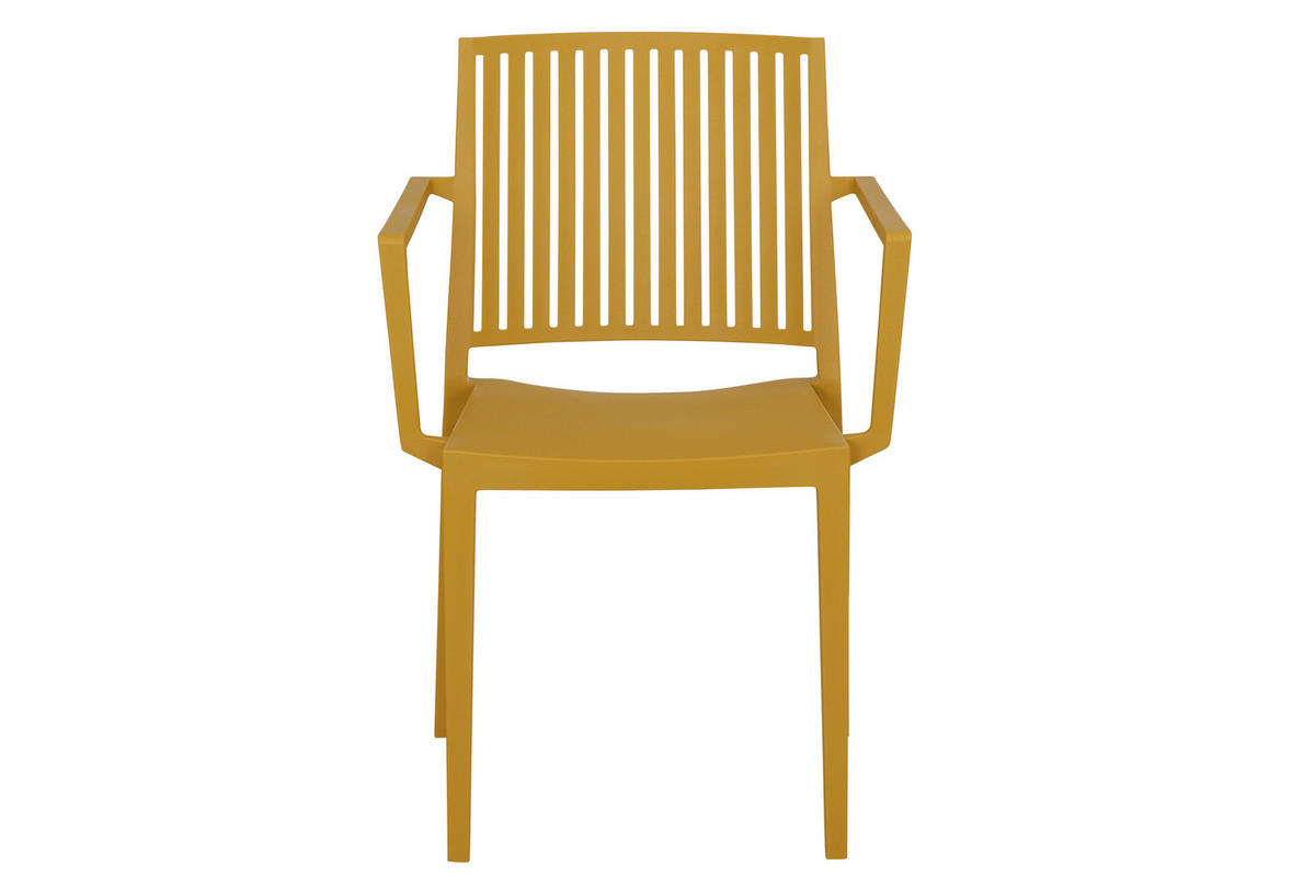 GARTENGARNITUR 5-teilig Stahl  - Anthrazit/Gelb, Basics, Kunststoff/Metall (57/80/56cm) - Siena Garden