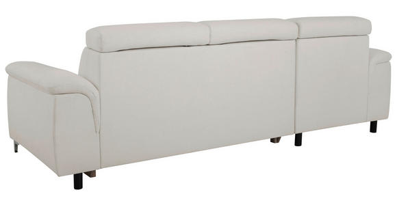 ECKSOFA  in Flachgewebe Greige  - Chromfarben/Greige, KONVENTIONELL, Textil/Metall (175/268cm) - Carryhome