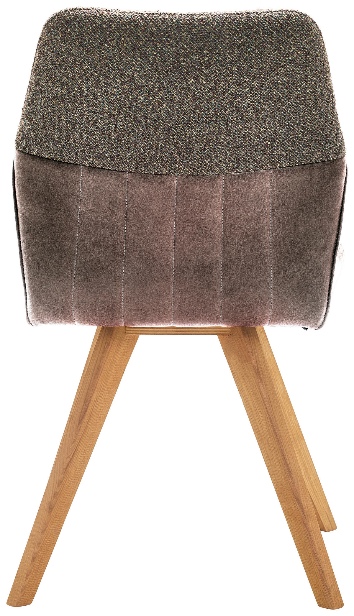 STUHL  in Lederlook, Webstoff  - Wildeiche/Braun, Konventionell, Holz/Textil (49,5/87/62,5cm) - Valdera