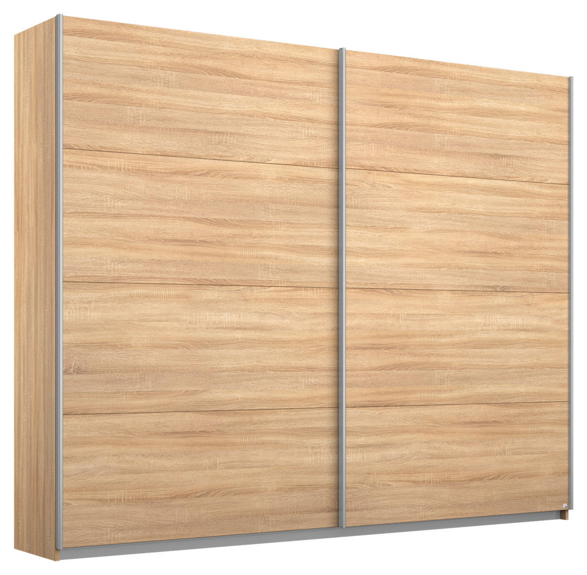 SCHWEBETÜRENSCHRANK 226/210/62 cm 2-türig Sonoma Eiche  - Alufarben/Sonoma Eiche, MODERN, Holzwerkstoff/Metall (226/210/62cm) - Rauch Möbel